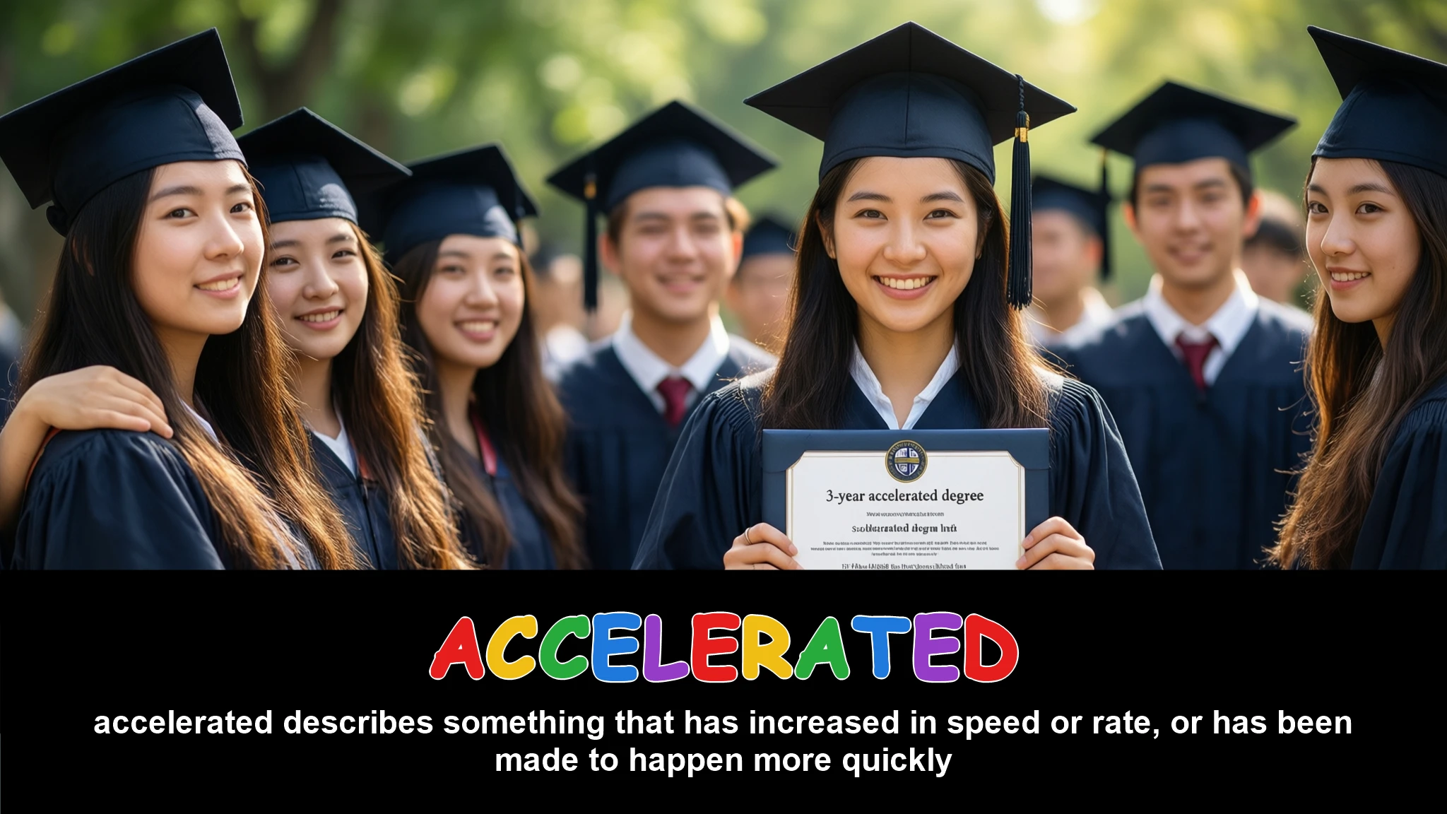 English Illustration for accelerated